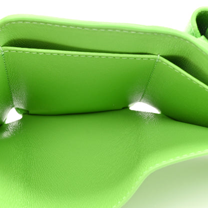 Balenciaga Calfskin Logo Everyday Mini Wallet Green Pink 5 of 13