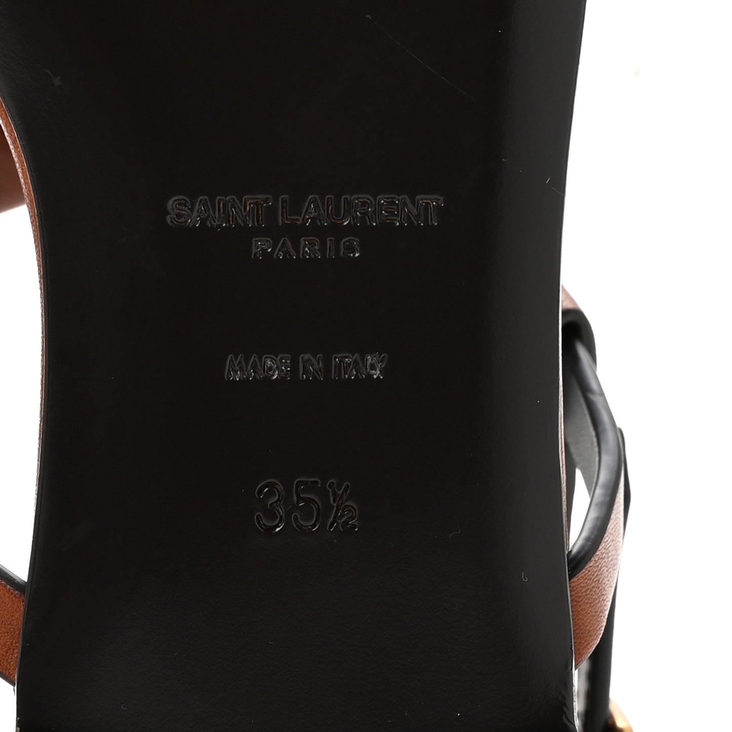 Calfskin Maine Cassandra Monogram 05 Sandals 35.5 New Papaya
