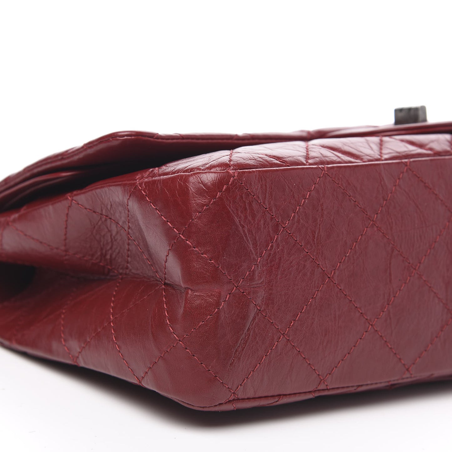 Aged Calfskin Quilted 2.55 Reissue 227 Flap Red