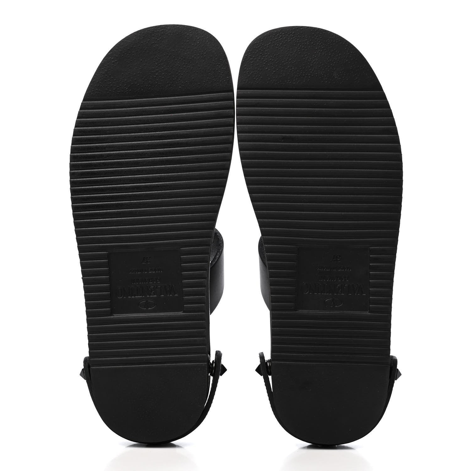 Valentino Garavani Calfskin Slip On 25mm Platform Sandals 37 Black 5 of 13