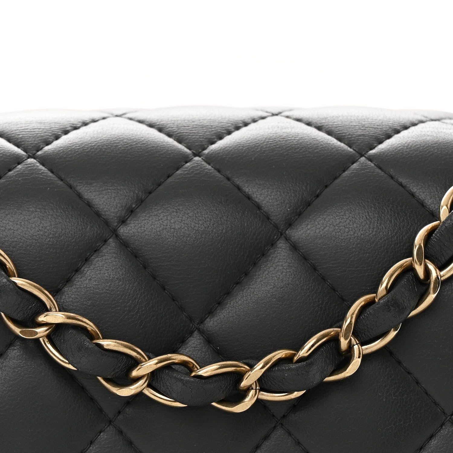 Chanel Lambskin Quilted Mini Square Flap Dark Grey 8 of 10