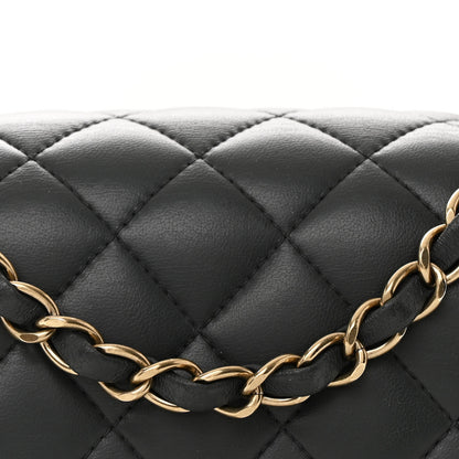 Chanel Lambskin Quilted Mini Square Flap Dark Grey 8 of 10