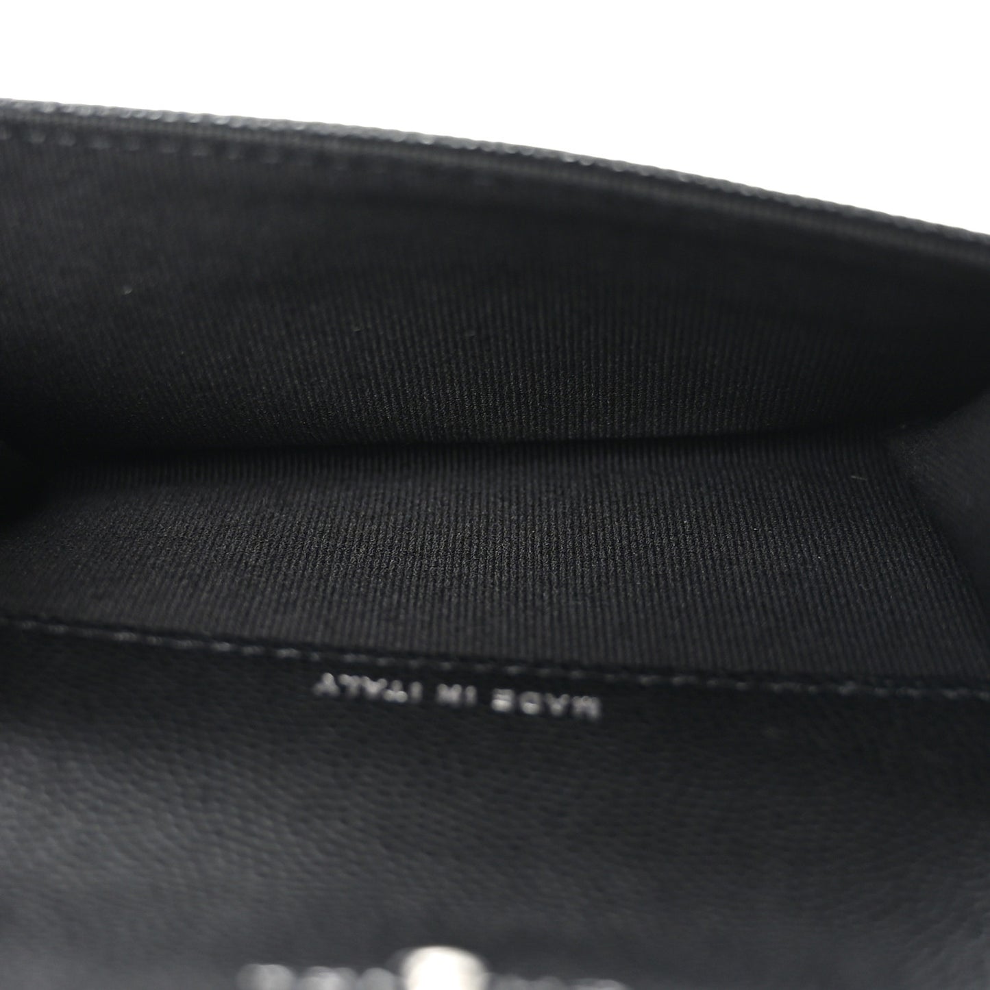 Caviar Quilted Boy Flap Card Holder Black