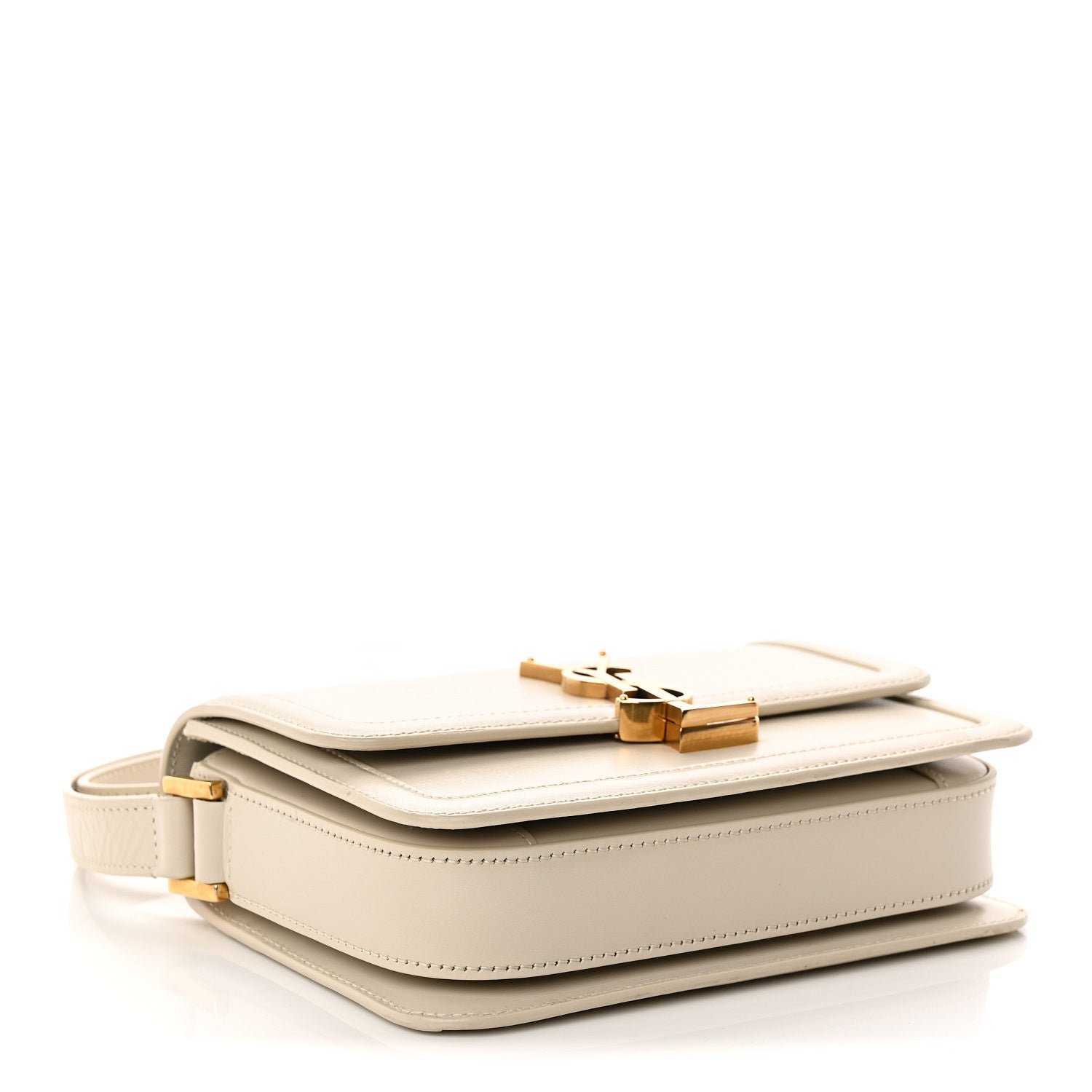 Saint Laurent Smooth Calfskin Small Solferino Satchel Ivory 4 of 10