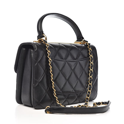 Chanel Lambskin Quilted Small Trendy CC Dual Handle Flap Bag Black 3 of 16