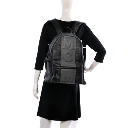 MCM Visetos Medium Stark Logo Stripe Backpack Black 2 of 13