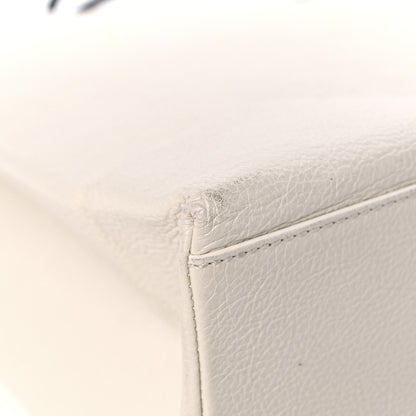 Balenciaga Calfskin Logo Medium Shopping Tote White 7 of 10