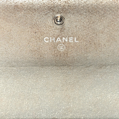 Chanel Iridescent Lizard Wallet With Removable Chain Silver 6 of 13