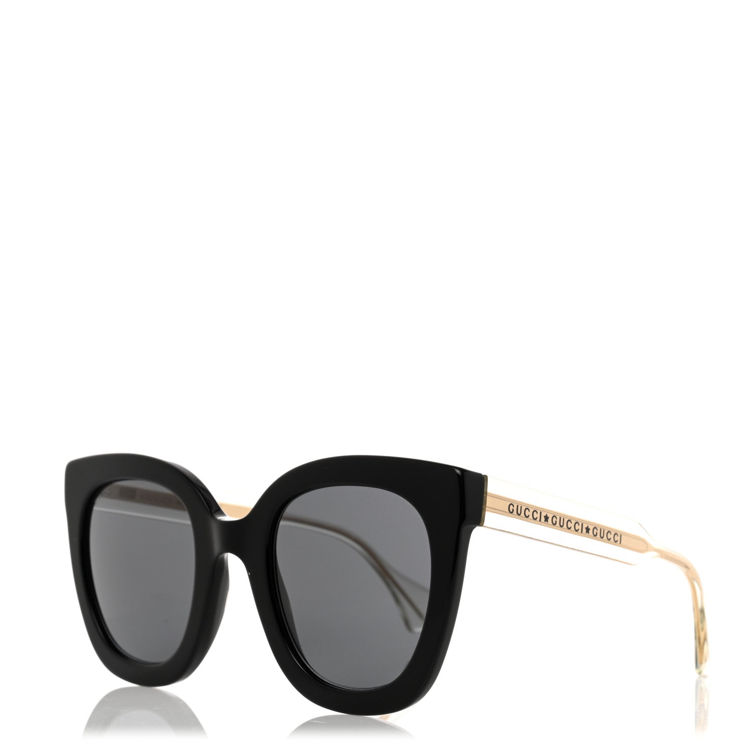 Gucci Acetate Crystal Sunglasses GG0564S Black Grey 1 of 8