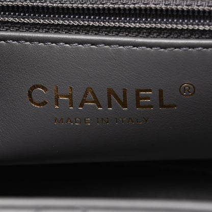 Chanel Shiny Aged Calfskin Quilted Nano Kelly Shopper Grey 6 of 10