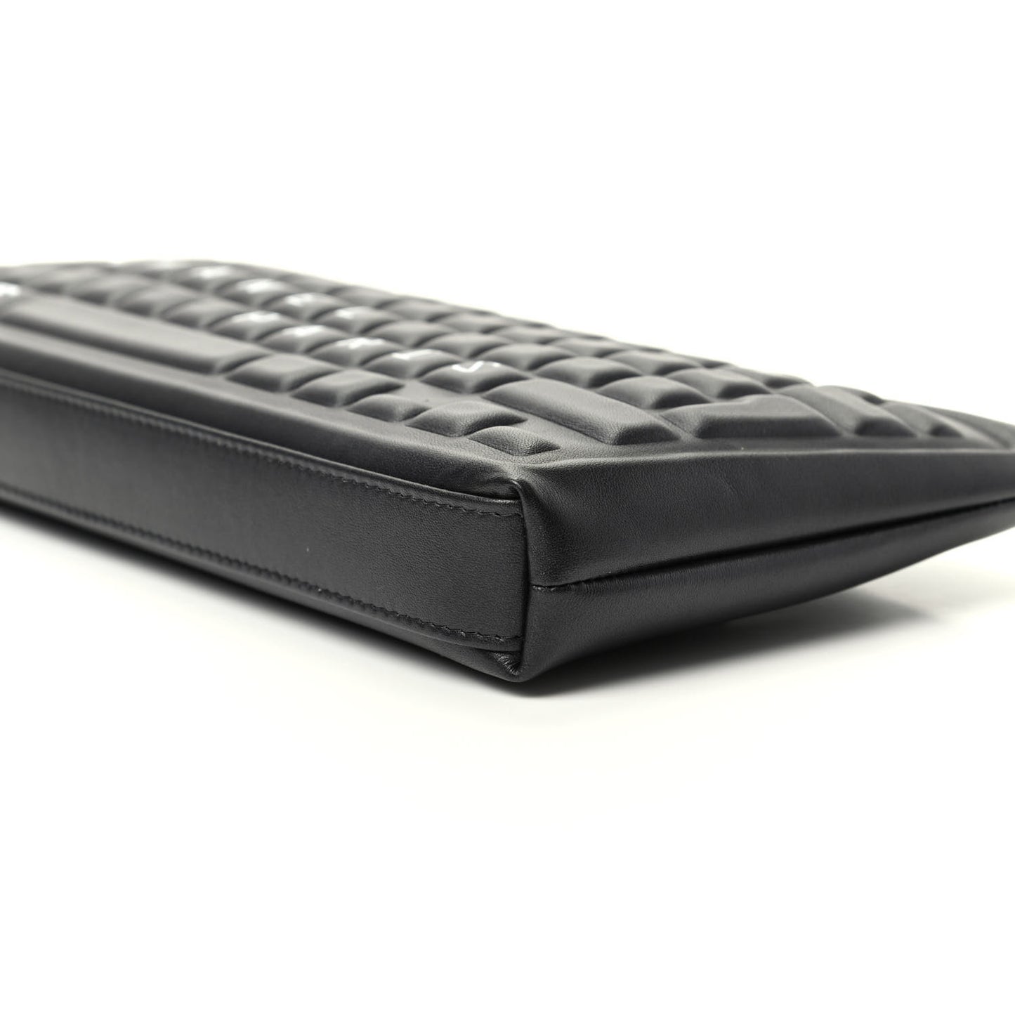 Metallic Calfskin Keyboard Pouch Black