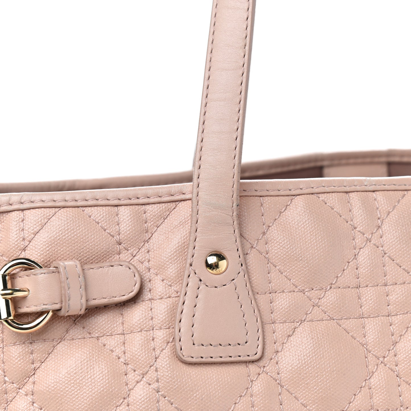 Coated Canvas Cannage Medium Panarea Tote Rosato