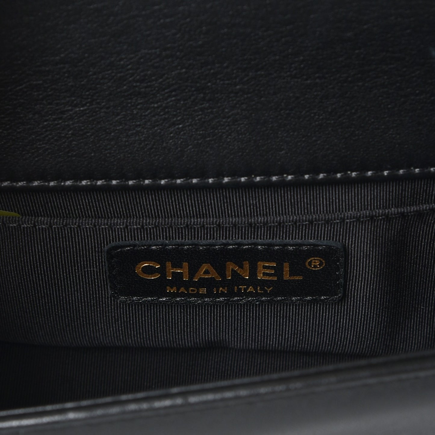 Lambskin Quilted Small Boy Flap Black
