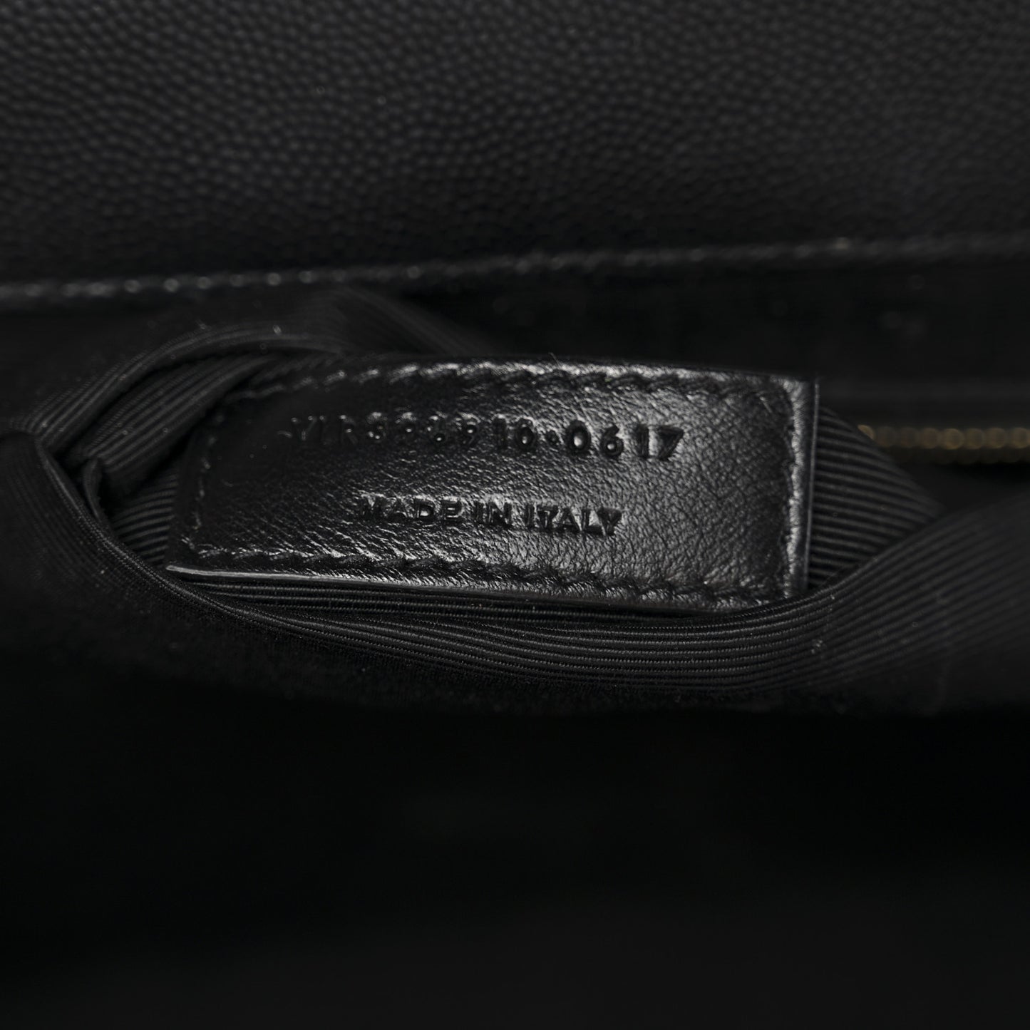 Grain De Poudre Matelasse Chevron Large Monogram Satchel Black