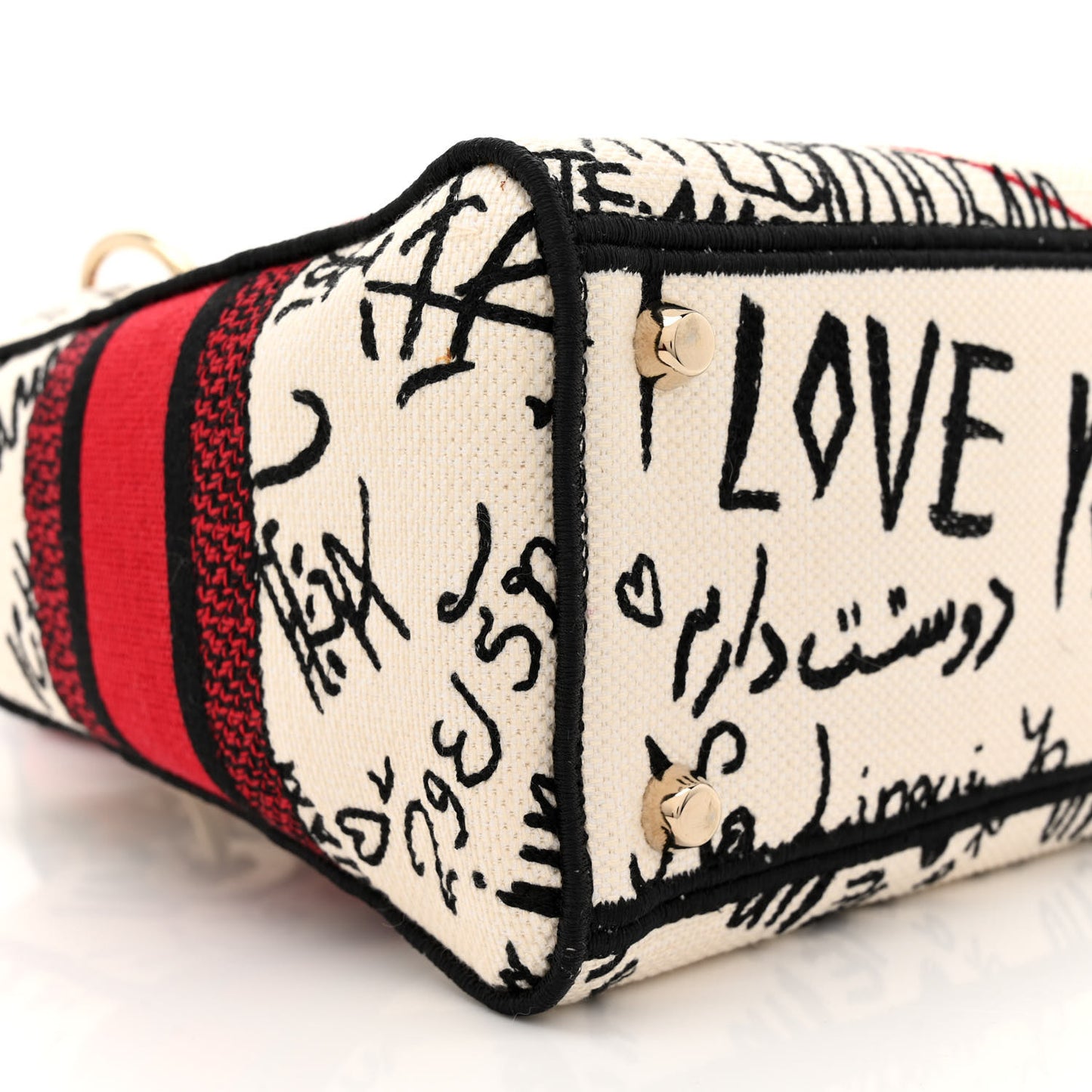Canvas Medium DiorAmour Graffiti Lady D-Lite Latte