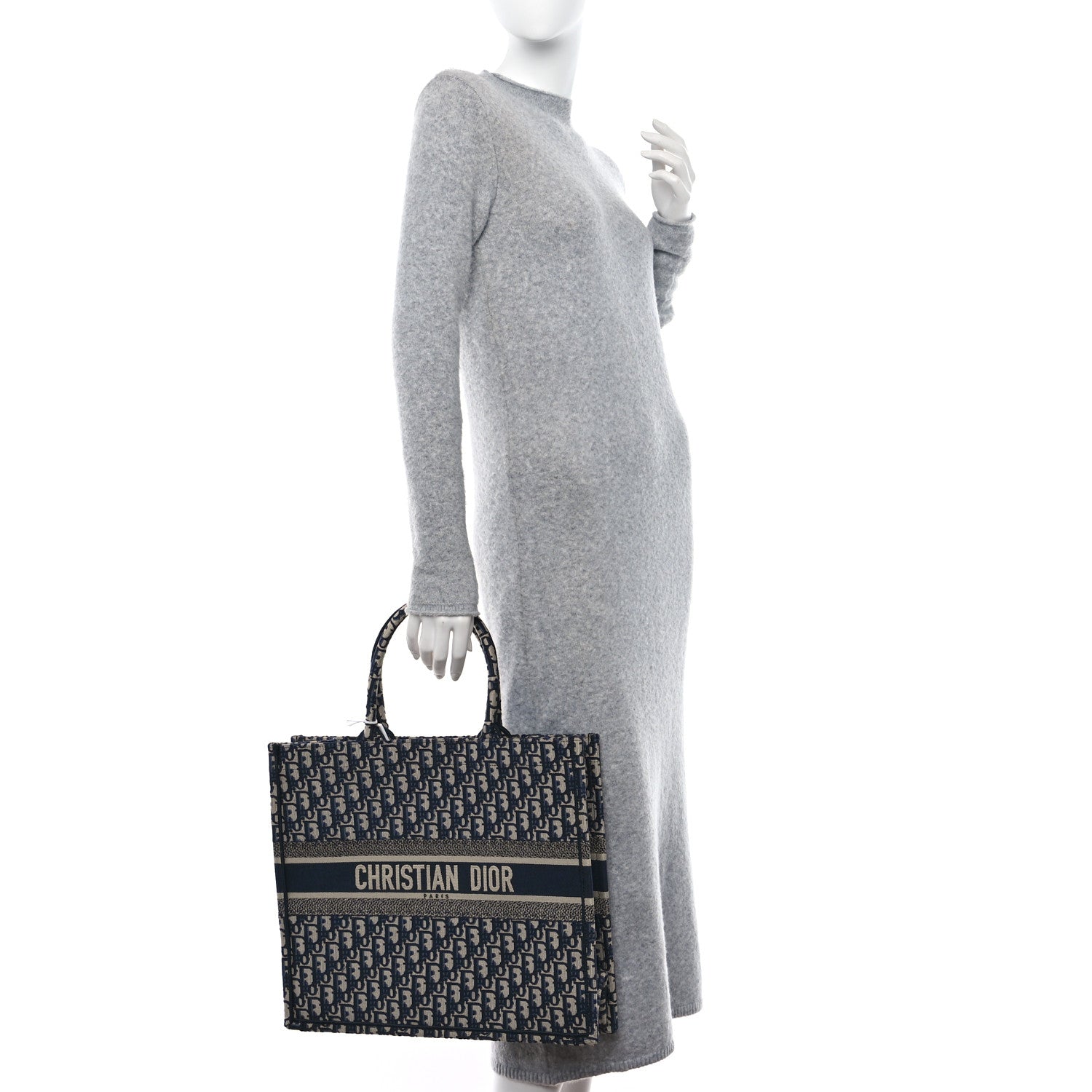 Christian Dior CHRISTIAN DIOR Oblique Large Book Tote Blue Multicolor 2 of 11