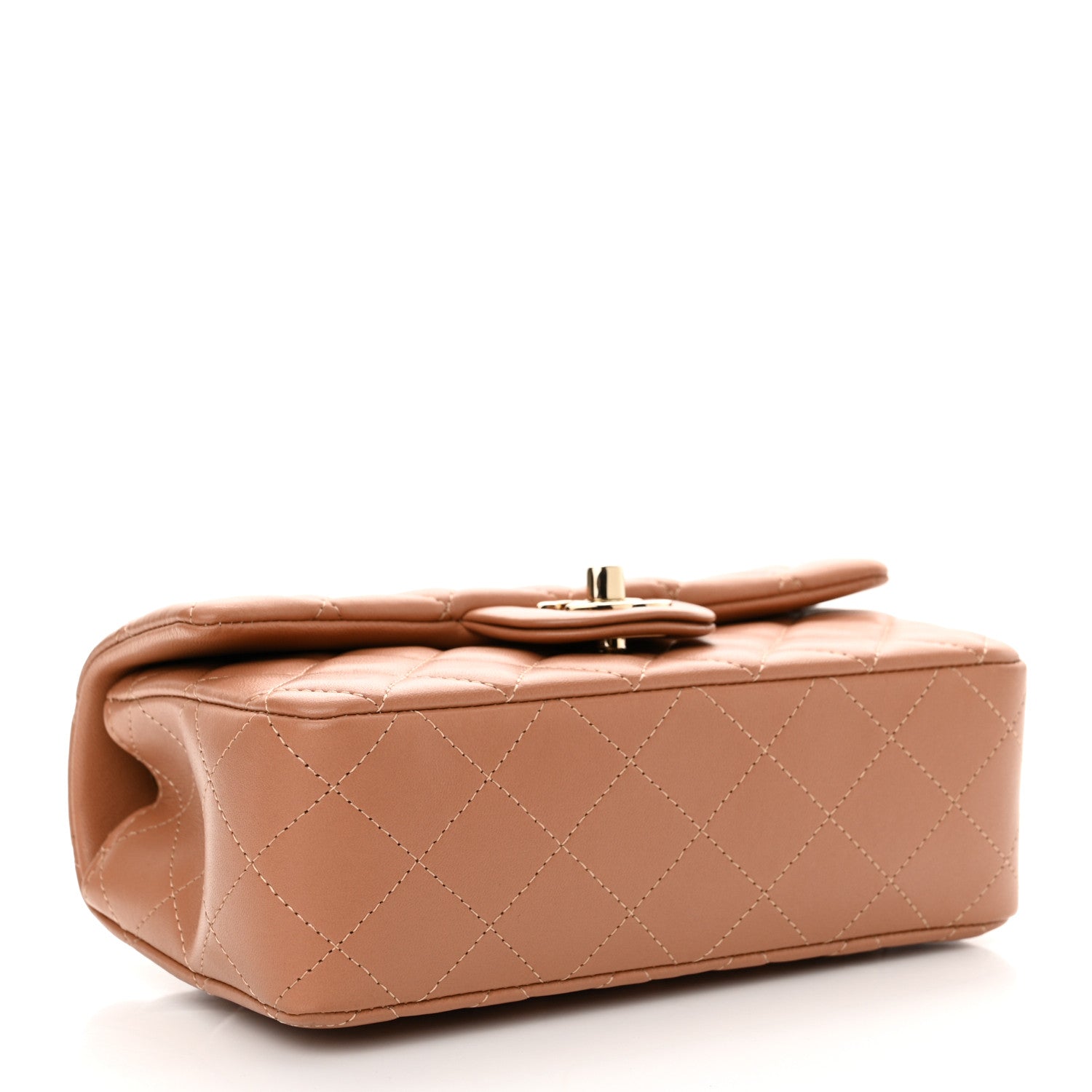 Chanel Lambskin Quilted Mini Rectangular Flap Brown 4 of 11
