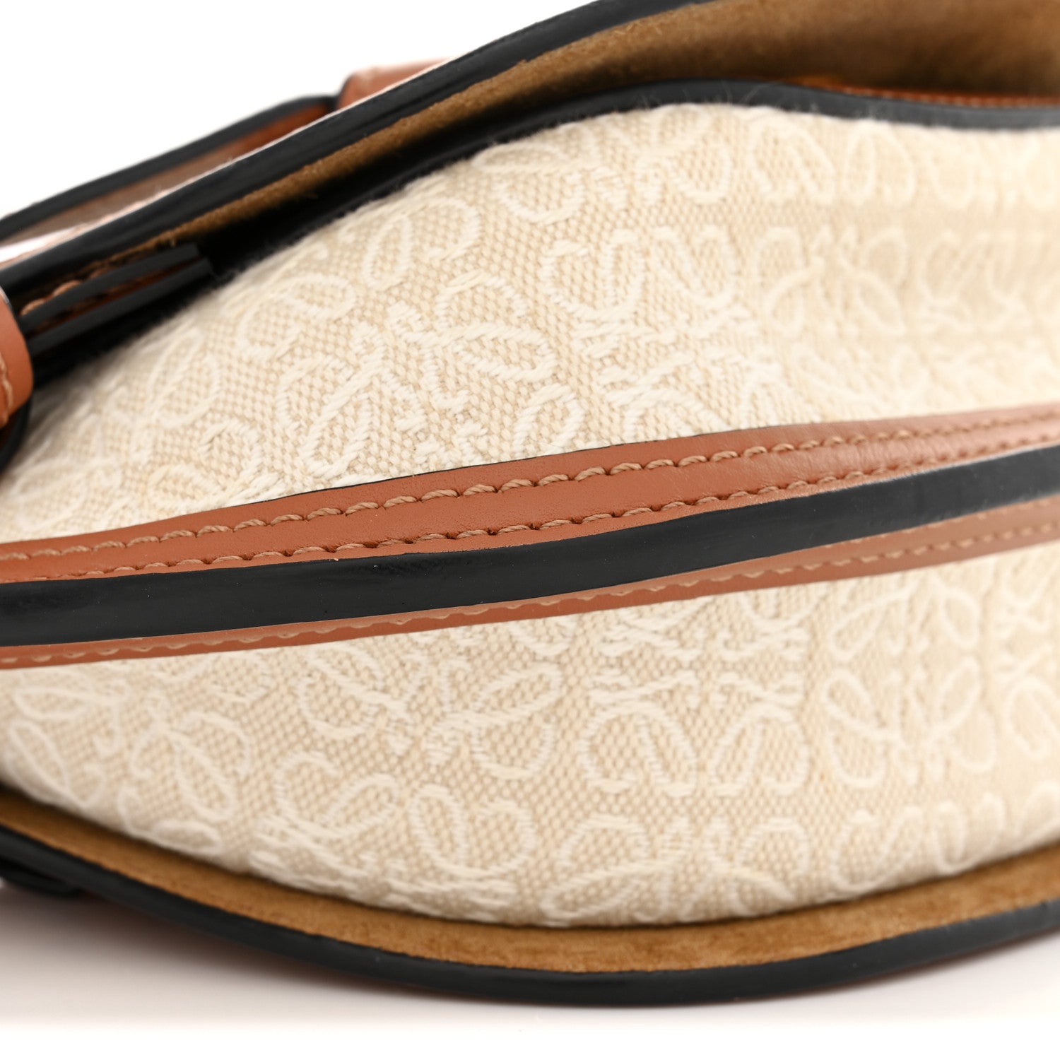 Loewe Calfskin Canvas Anagram Mini Gate Dual Bag Ecru Tan 8 of 10