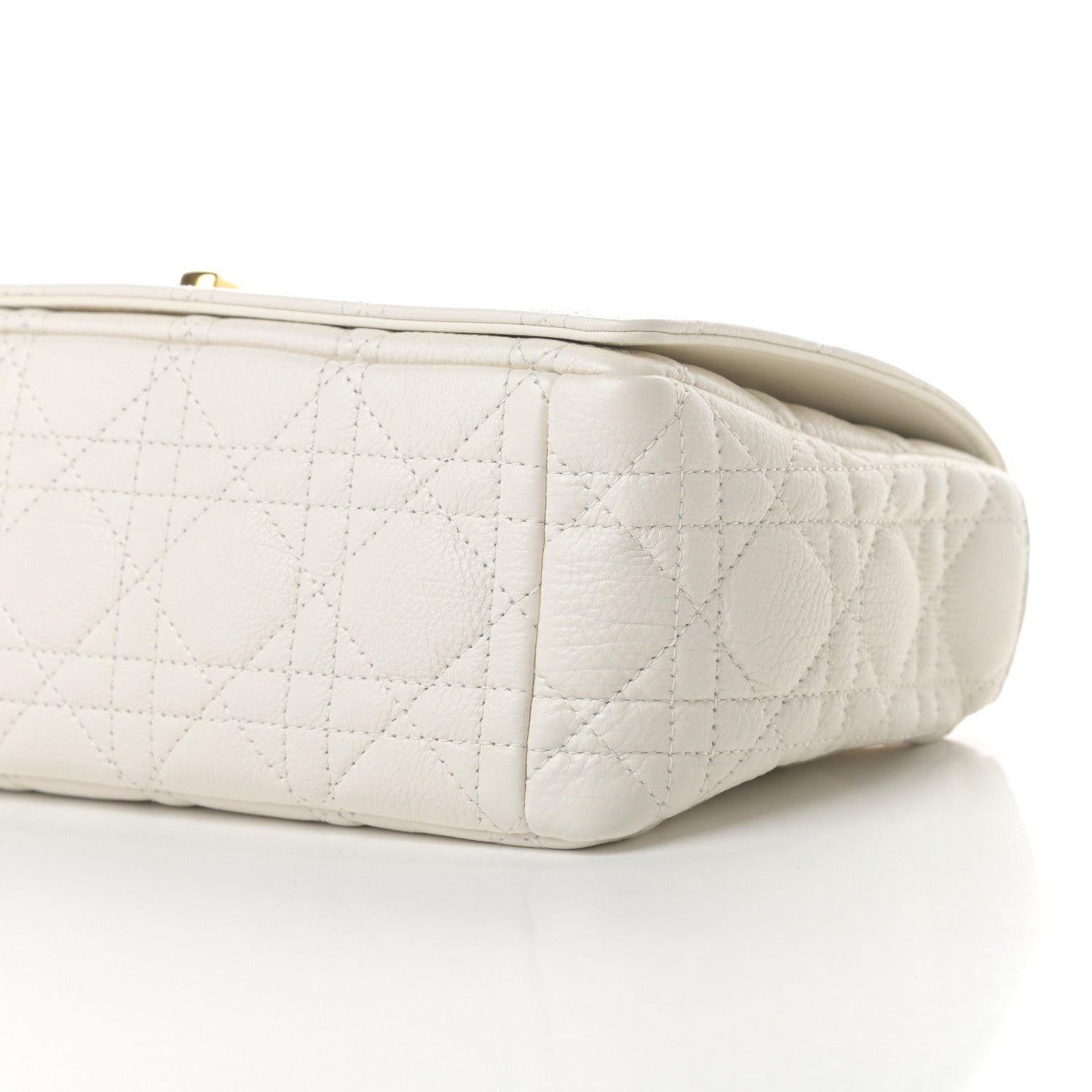 Christian Dior Lambskin Cannage Medium Dior Bag Ivory 10 of 12