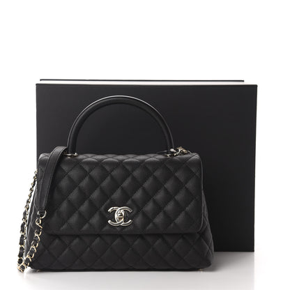 Chanel Caviar Quilted Small Coco Handle Flap Black 12 of 12