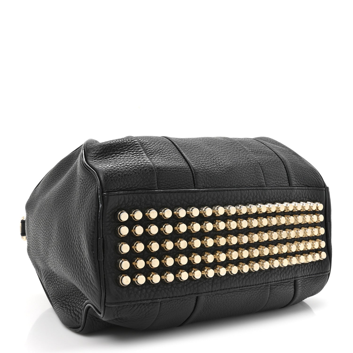 Alexander Wang Pebbled Lambskin Rocco Black Pale Gold Hardware