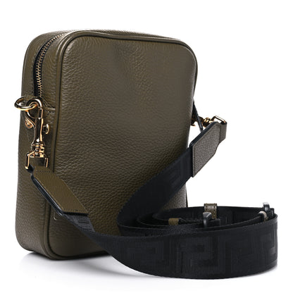 Versace Grained Calfskin Small Medusa Messenger Bag Khaki 2 of 11
