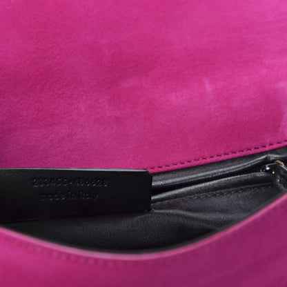 Saint Laurent Suede Y Envelope Clutch Fuchsia 9 of 10