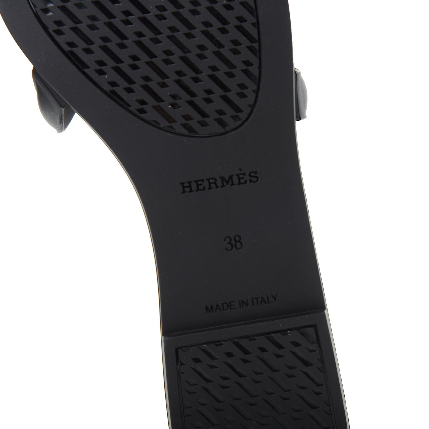 Hermes Rubber Aloha Sandals 38 Black 9 of 10