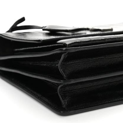 Saint Laurent Glossy Eelskin Medium Monogram Sunset Black 8 of 10