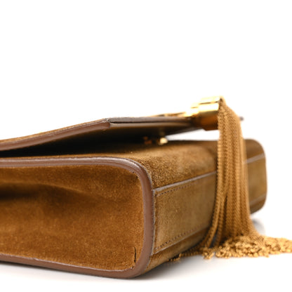 Saint Laurent Suede Small Classic Monogram Kate Tassel Satchel Light Ochre 9 of 10
