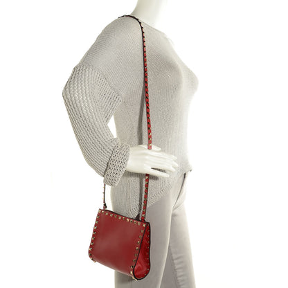 Valentino Garavani Calfskin Mini Rockstud Crossbody Bag Red 2 of 9