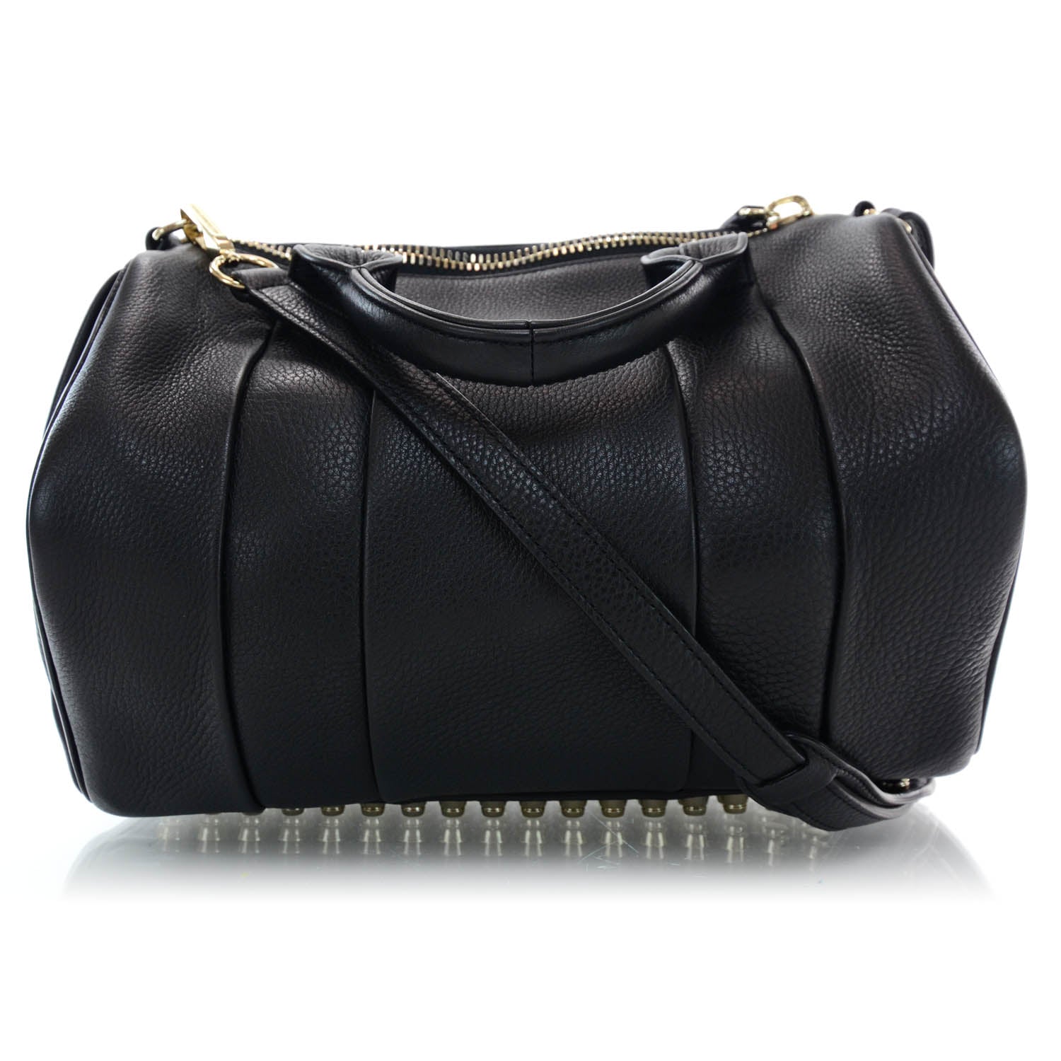 Alexander Wang Leather Rocco w Light Gold Hardware Black 3 of 6