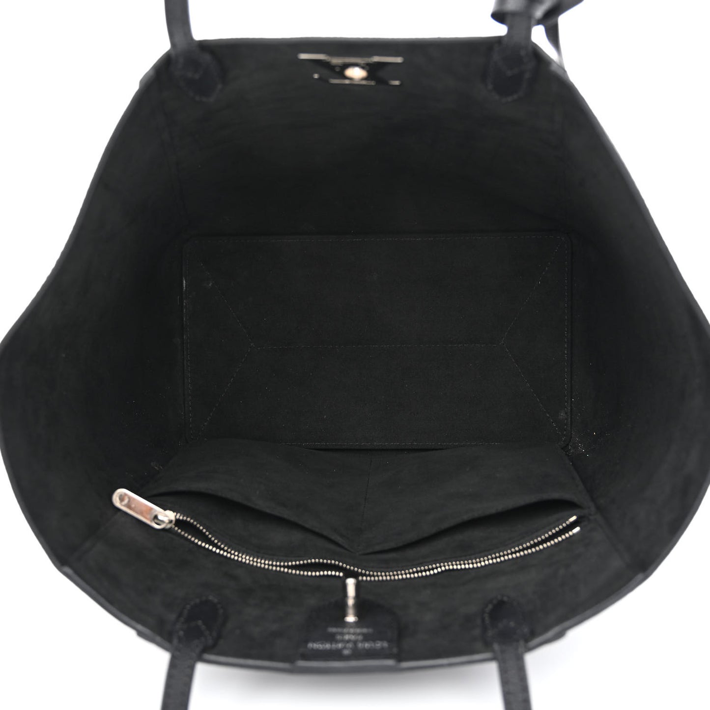 Calfskin Lockme Cabas Black