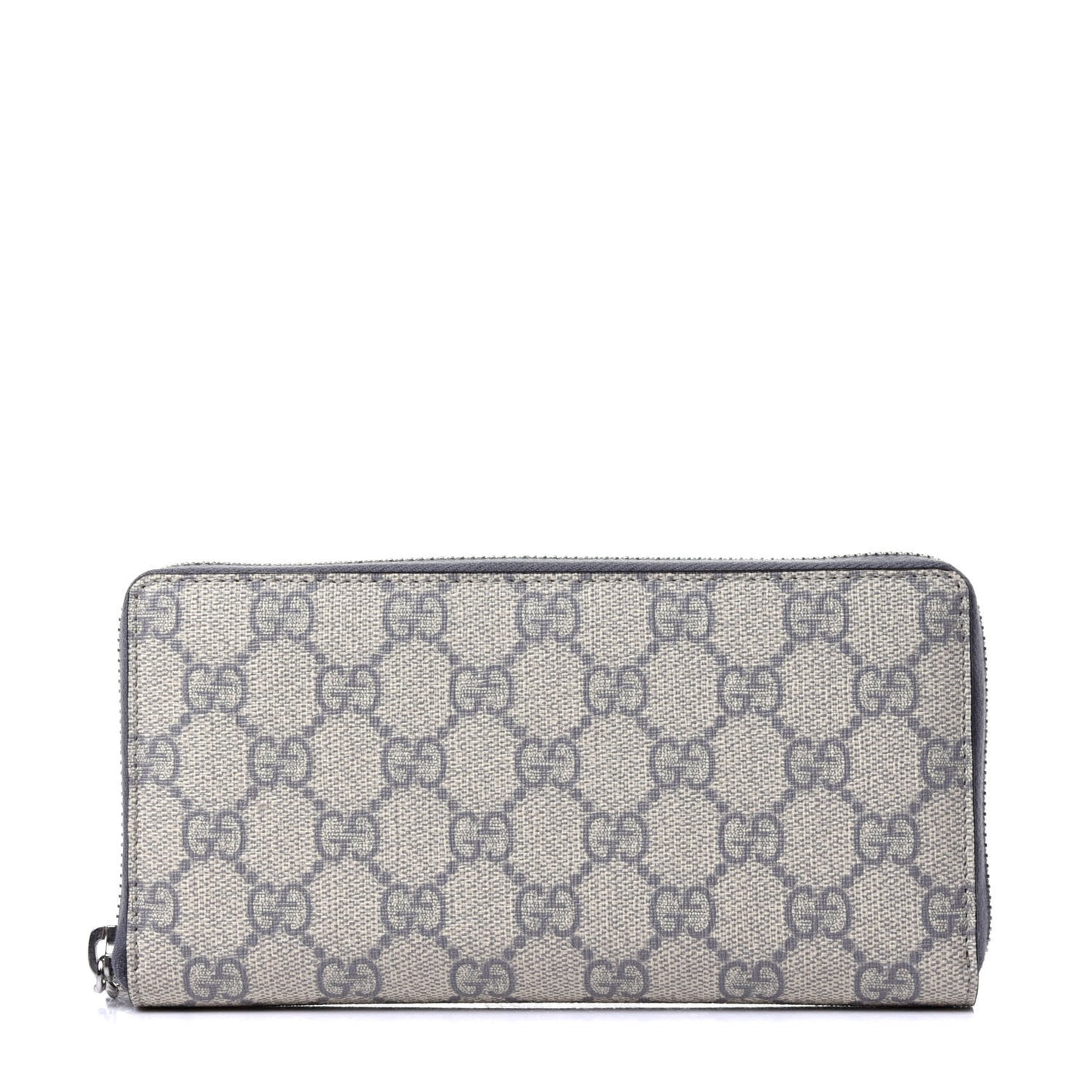 GG Supreme Monogram GG Pierce Zip Around Wallet Ecru Grigio