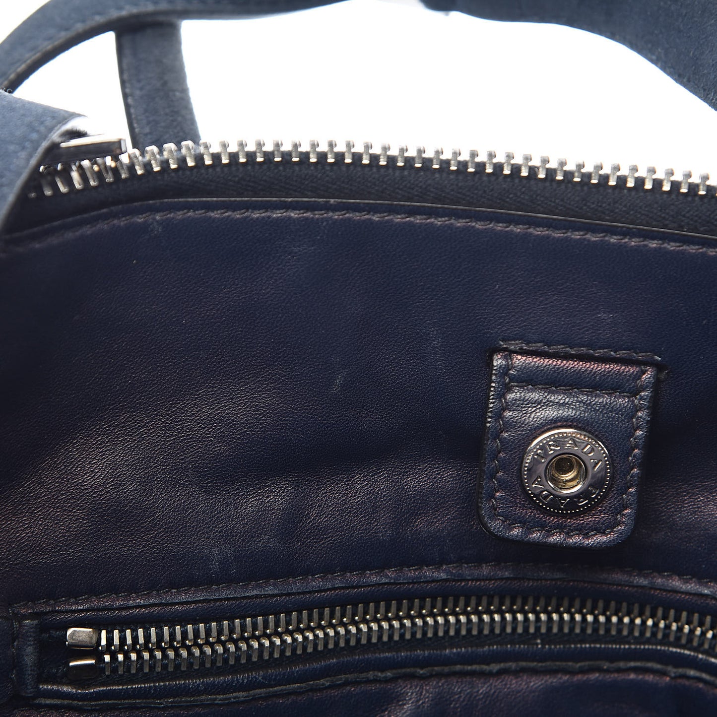 Suede Scamosciato Twin Pocket Tote Oltremare