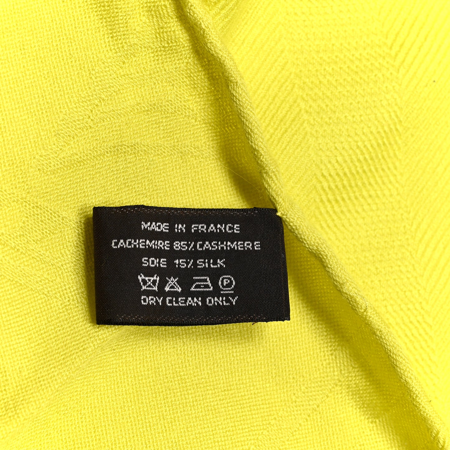 Cashmere Silk Jacquard New Libris Scarf Jaune Citron