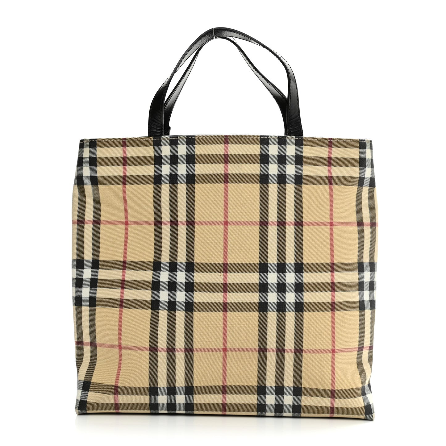 Canvas House Check Small Tote Black