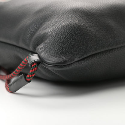 Gucci Calfskin Logo Drawstring Backpack Black 10 of 12