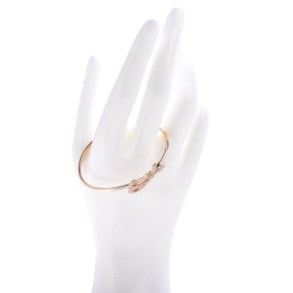 Tiffany 18K Rose Gold Diamond Bow Cuff Bracelet 2 of 4