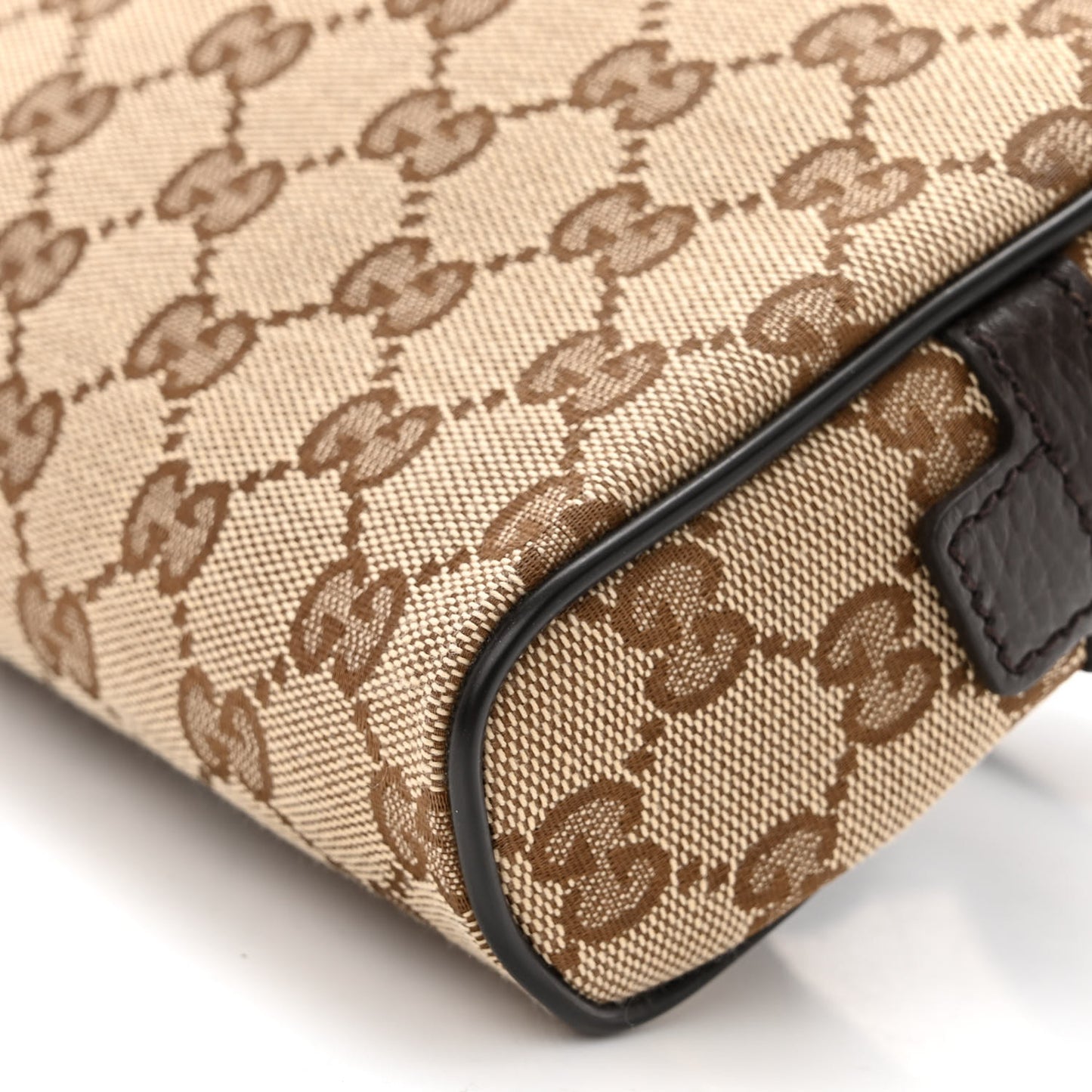 Monogram Dollar Calfskin Belt Bag Beige Ebony Testa di Moro Marrone Scuro