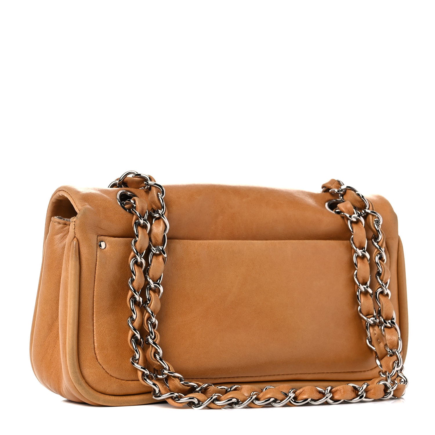 Chanel Calfskin Diagonal Ligne Medium Flap Beige 3 of 20