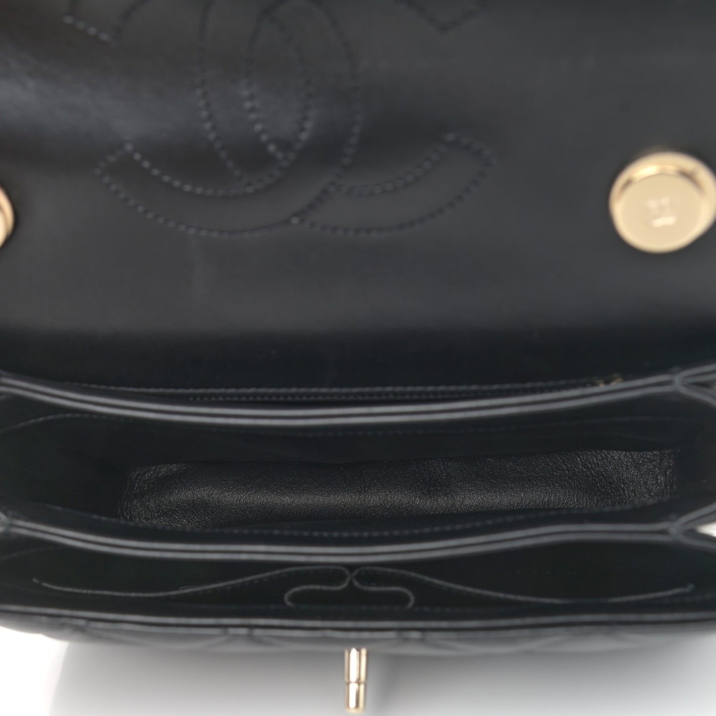 Lambskin Quilted Small Trendy CC Dual Handle Flap Bag Black