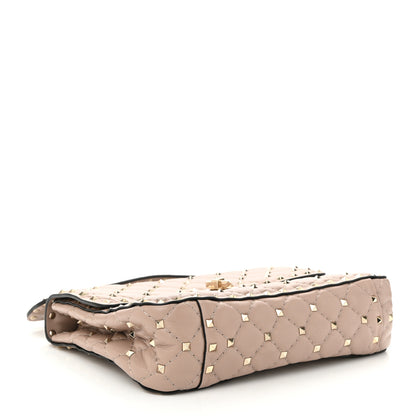 Valentino Garavani Lambskin Medium Rockstud Spike Shoulder Bag Poudre 4 of 9