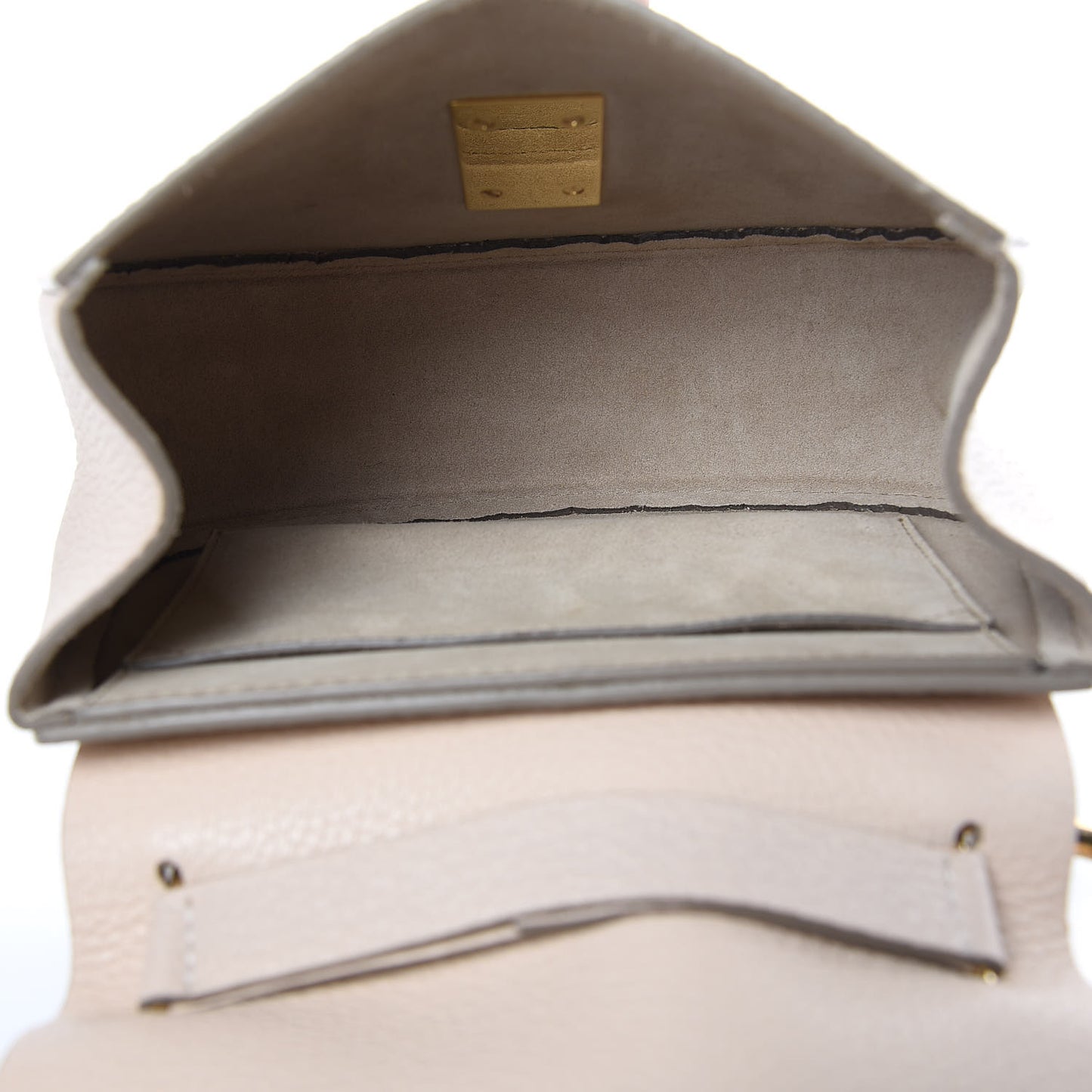 Grained Lambskin Mini Drew Shoulder Bag Abstract White