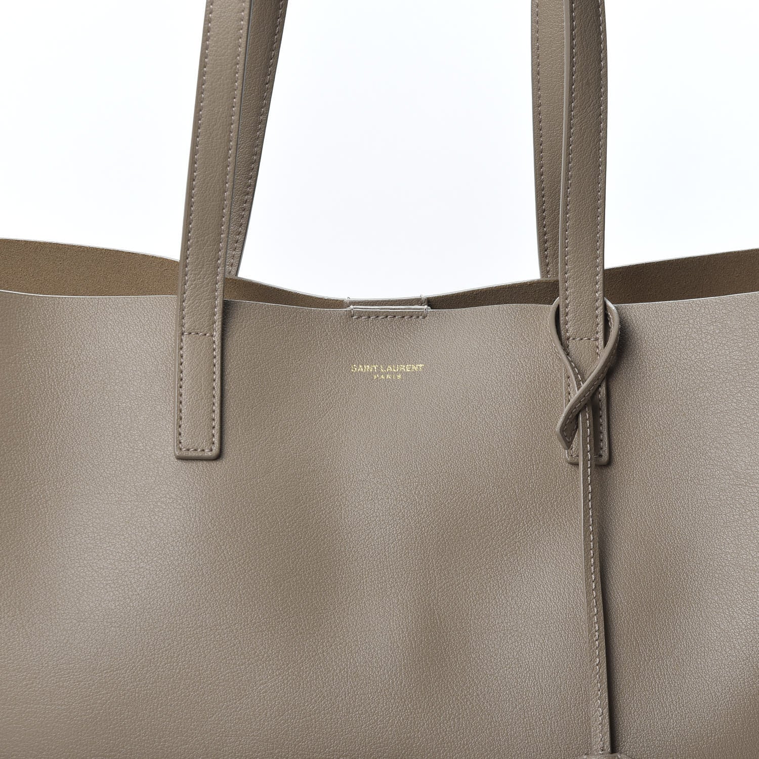 Saint Laurent Calfskin Large Shopping Tote Taupe 9 of 9