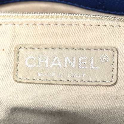 Chanel Grained Calfskin CC Pocket Tote Navy Blue 6 of 11