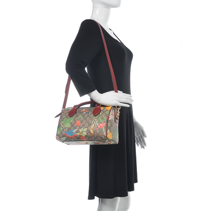 Gucci GG Supreme Monogram Tian Small Boston Beige Multicolor Red 2 of 10
