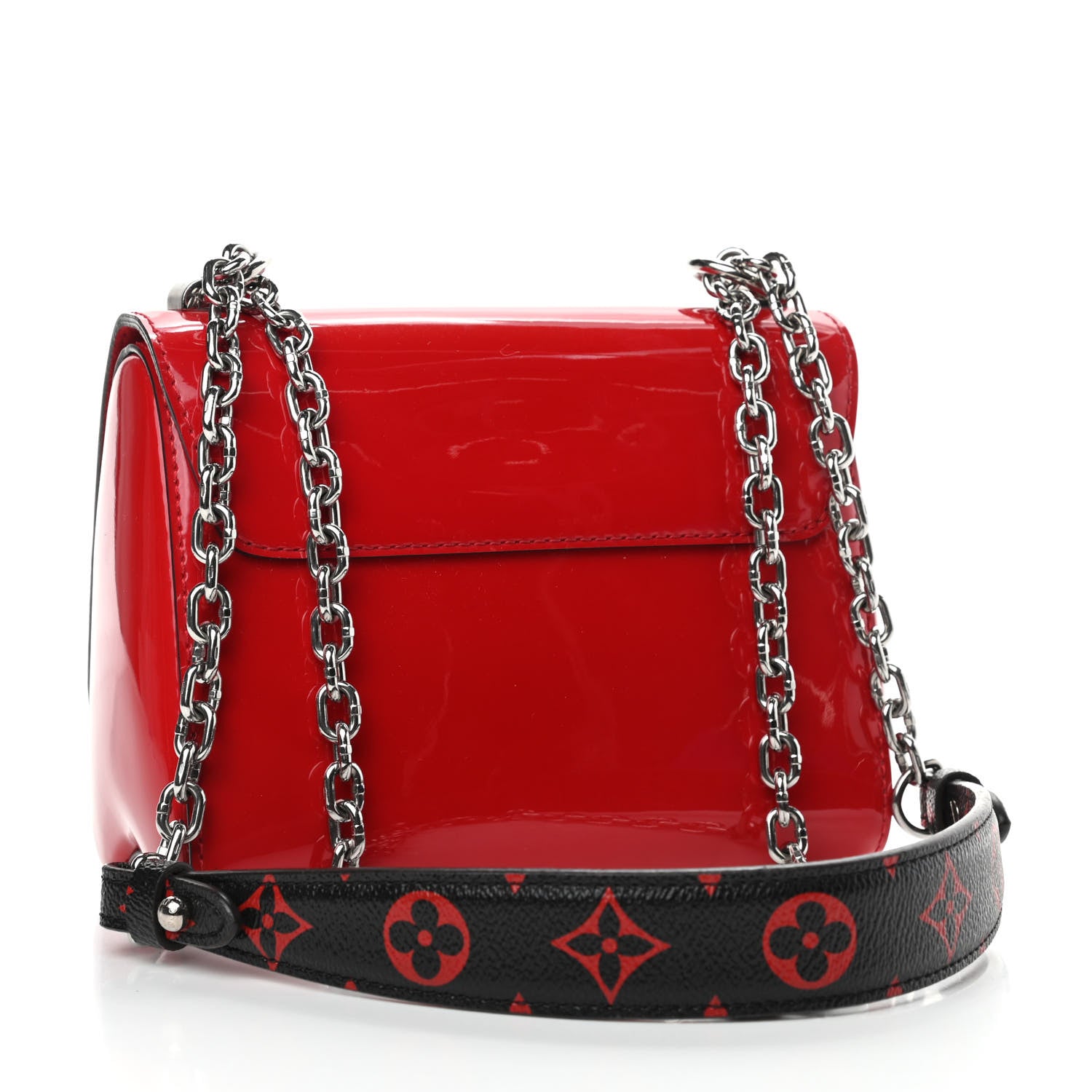 Louis Vuitton Patent Monogram Infrarouge Twist Shoulder Bag PM Coquelicot 3 of 10