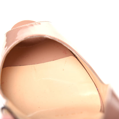 Christian Louboutin Patent Lady Peep Sling 150 Pumps 36.5 Nude 11 of 16