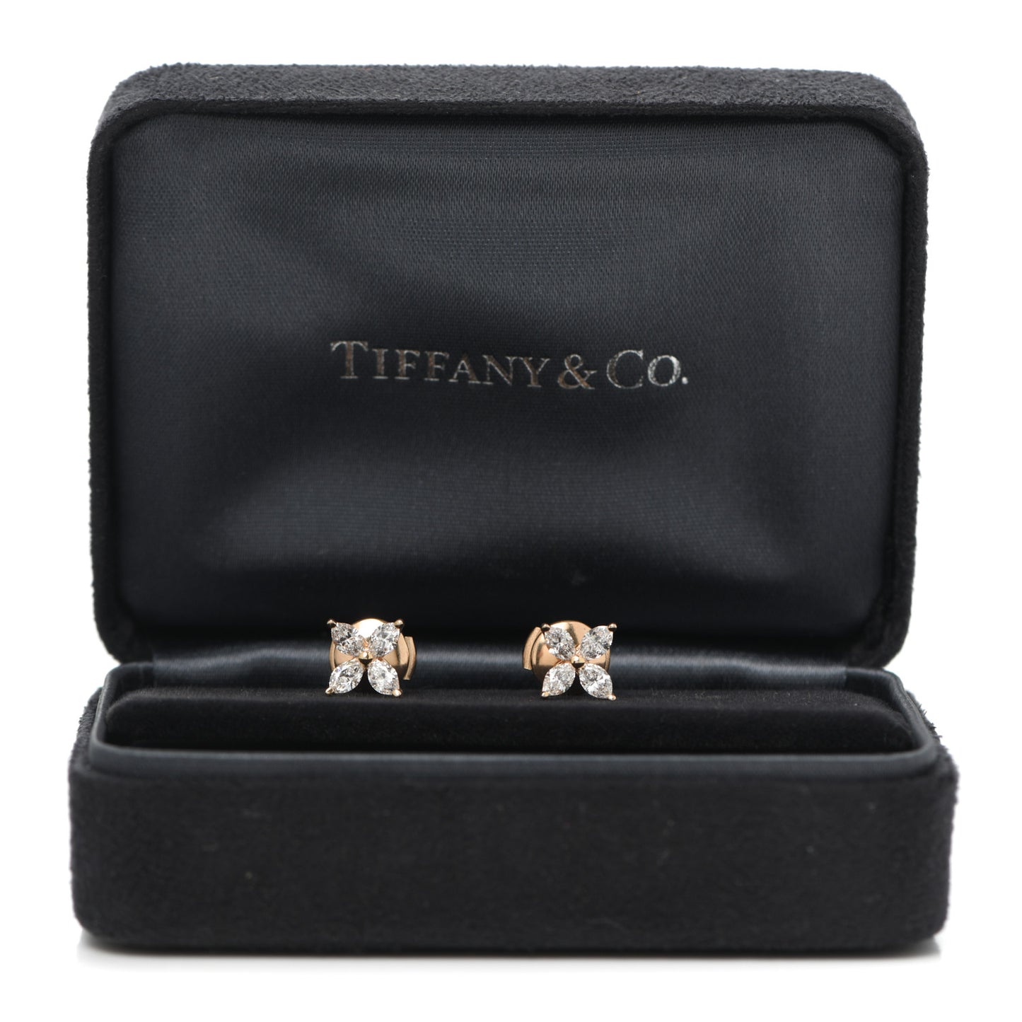18K Rose Gold Diamond .64ct Small Victoria Earrings